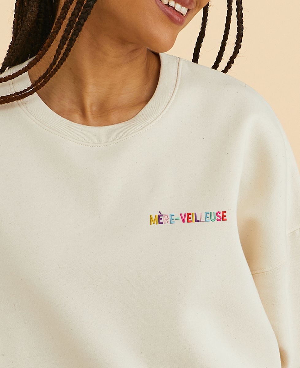 Sweatshirt femme Mèreveilleuse multicolore - Cadeaux Maman