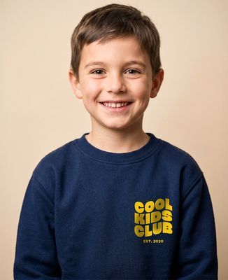 Felpa bambino Cool Kids club e nomi sulla manica (Velours)