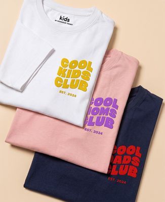 T-shirt enfant Cool Kids club avec date personnalisé (Velours)