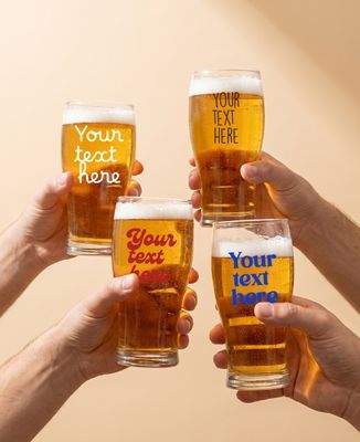 Beer glass Colorful personal text - Gifts for Dad, Mom's gifts, Aperitif, Couple gifts, EVJF, Wedding, Woman Couple Gifts, Gifts for Couples