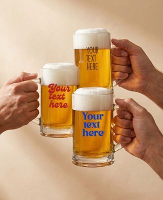 Beer mug Colorful personal text - Gifts for Dad, Mom's gifts, Aperitif, Couple gifts, EVJF, Wedding, Woman Couple Gifts, Gifts for Couples