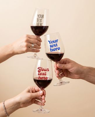 Wine glass Colorful personal text - Gifts for Dad, Mom's gifts, Aperitif, Couple gifts, EVJF, Wedding, Woman Couple Gifts, Gifts for Couples