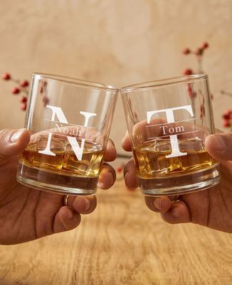 Whiskyglas Individualisierter eingravierter Initialien und Vorname - Aperitif, Hochzeit