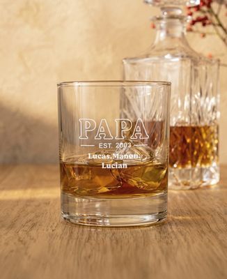 Verre à whisky Papa et prénoms des enfants - Cadeaux Papa, Apéro, Mariage