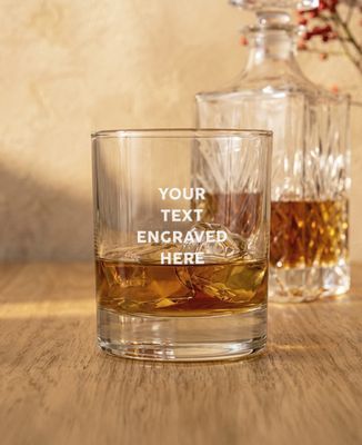 Whisky glass Personalized engraved text - Aperitif, Wedding