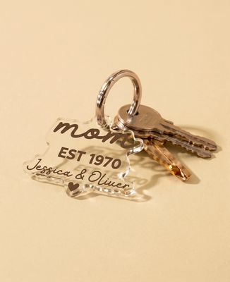 Key ring Mother since date and first name of children