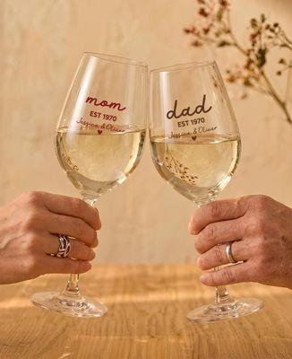 Wine glass Mother since date and first name of children - Aperitif, Wedding