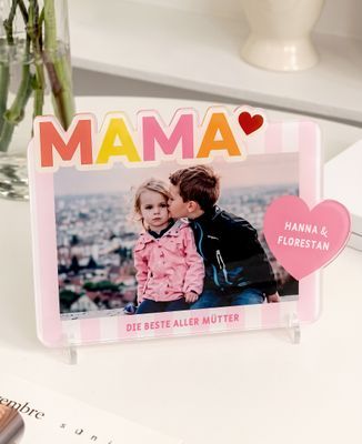 3D-Plexiglasrahmen Foto Mama personalisiert - Geschenke Mama, Werdende Mutter/Vater