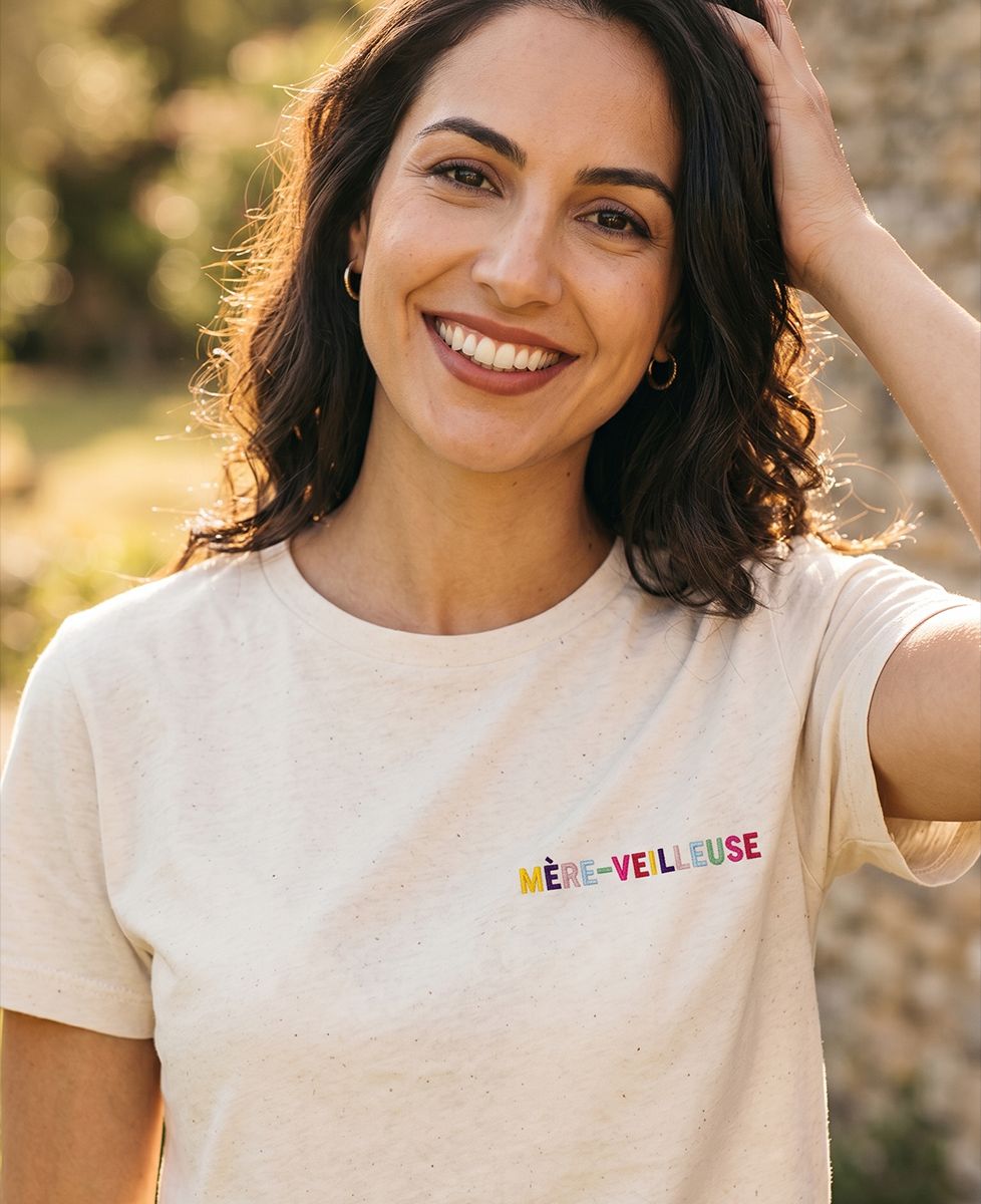 T-shirt femme Mèreveilleuse multicolore - Cadeaux Maman