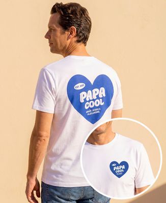 Coeur Papa personnalisé sur le coeur et dans le dos