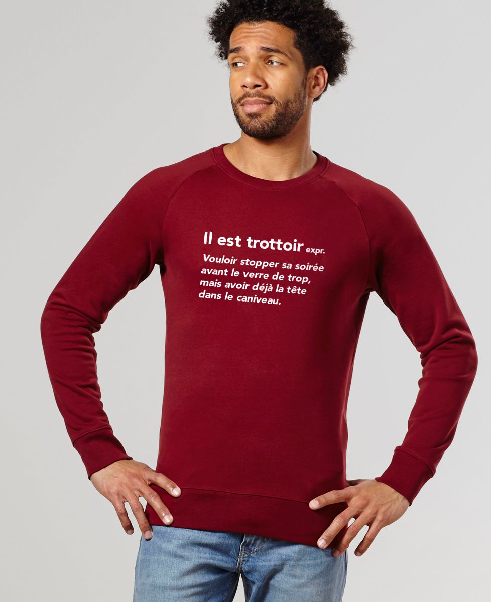 Sweatshirt homme Il est trottoir - Apéro