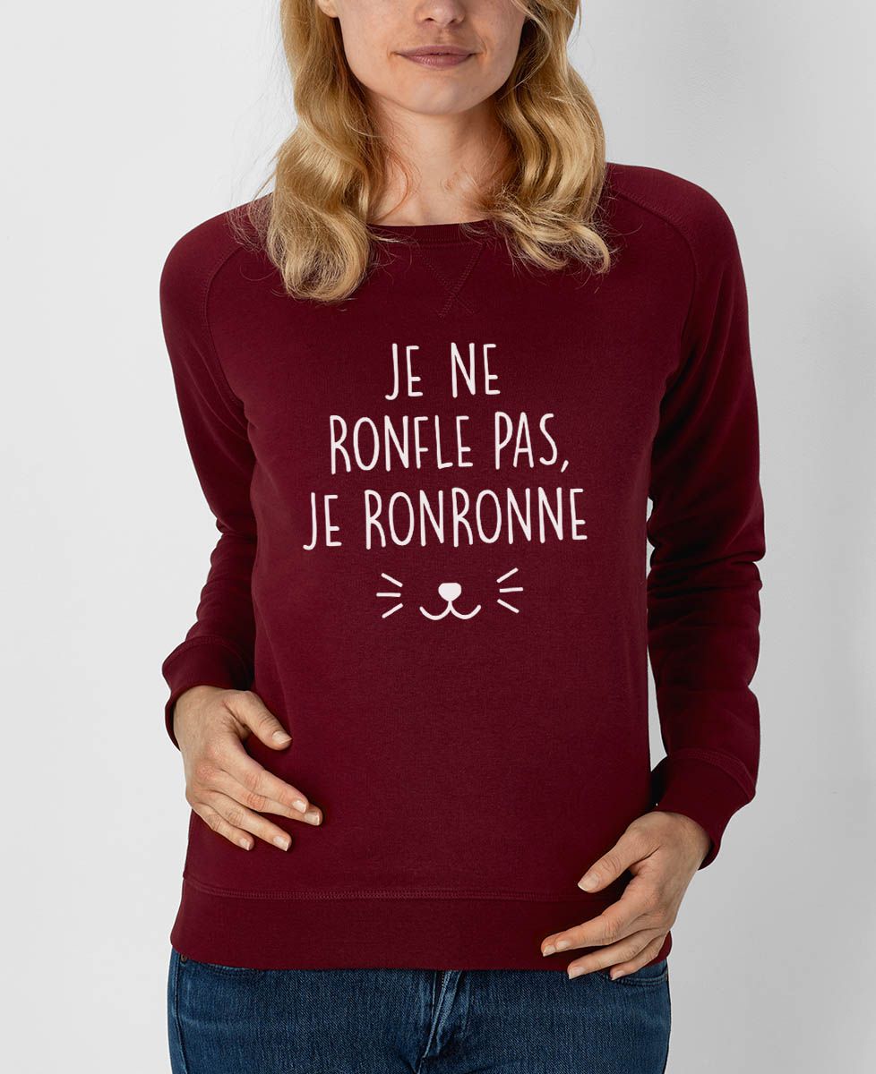 Sweatshirt femme Je ne ronfle pas