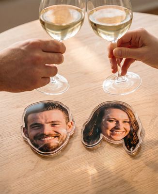 Coasters Personalized face - Gifts for Dad, Mom's gifts, Aperitif, Couple gifts, Woman Couple Gifts, Gifts for Couples