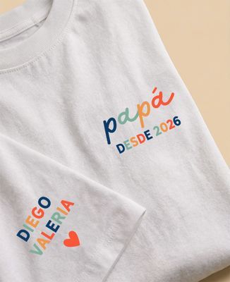 Los nombres de papá desde la fecha y los nombres en la manga multicolor