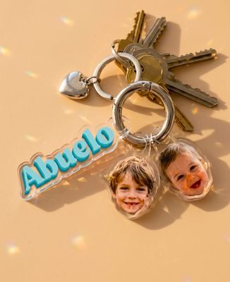 Llavero El abuelo y las caras de los niños - El regalo del abuelo