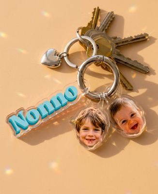 Portachiavi Il nonno e i volti dei bambini - Regali per il nonno