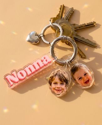 Portachiavi I volti della nonna e dei bambini - Regali per la nonna