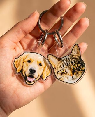 Porte-clés Tête d'animal personnalisée - Animaux