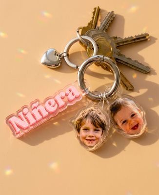 Caras de niñera y niños