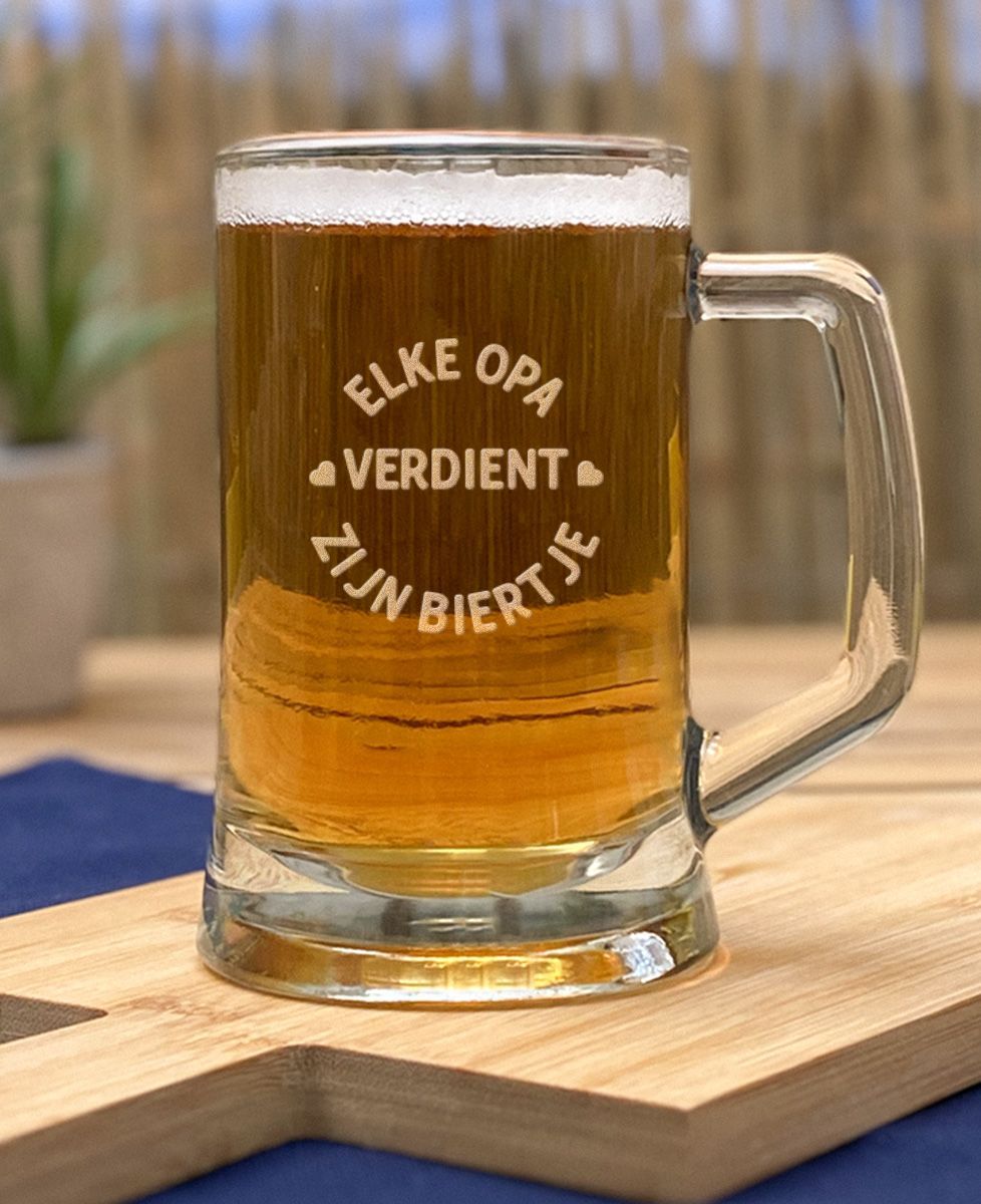 Bierpul Elke opa verdient zijn gegraveerde biertje - Aperitief, Opa's geschenk