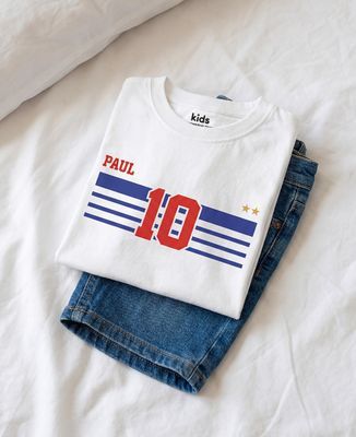 T-shirt enfant Supporter France 2026 personnalisé - Sport, Cadeaux Papa, Football