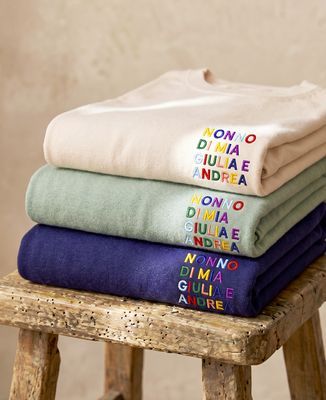 T-shirt per lui Etichette ricamate multicolore - Regali per il nonno, Regali per la nonna
