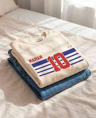 Sweatshirt femme Supporter France 2026 personnalisé - Sport, Cadeaux Papa, Football