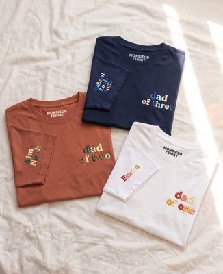 Men's T-Shirt Dad of embroidered colorful embroidered - Gifts for Dad