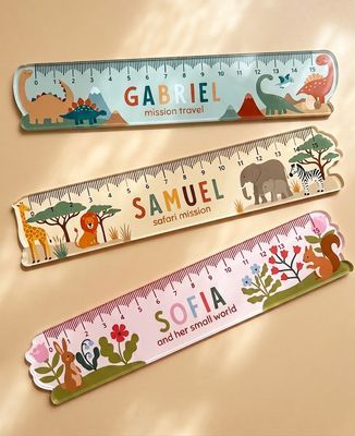 Children's ruler Personalized first name with illustrated theme
