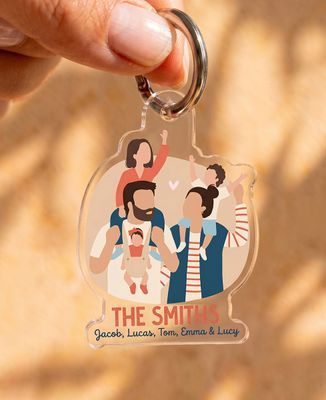 Key ring Family on His Shoulders - Gifts for Dad, Mom's gifts