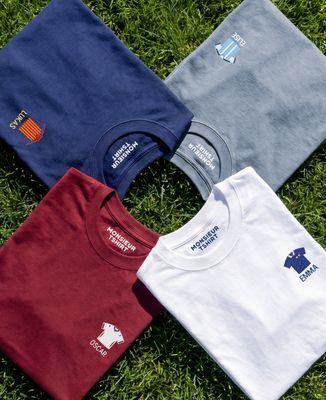 Men's T-Shirt Small embroidered T-shirt with custom text - Sport, Soccer