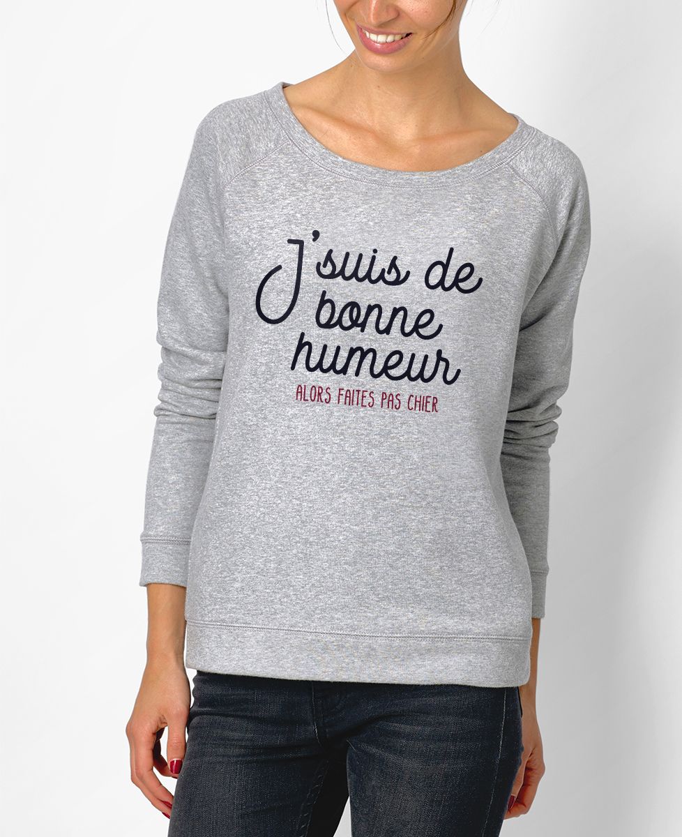 Sweatshirt femme De bonne humeur