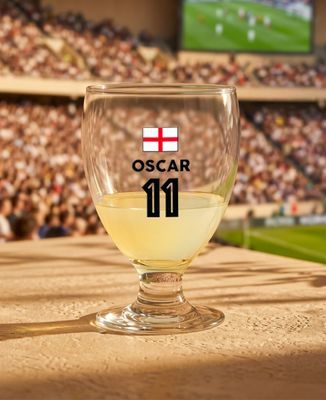 Liquor glass Last name, first name, and customizable flag - Sport, Gifts for Dad, Aperitif, Soccer