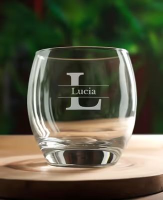 Bicchiere da acqua Iniziale e nome incisi su misura - Matrimonio