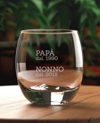 Bicchiere da acqua Papà e nonno da allora - Regali per il nonno
