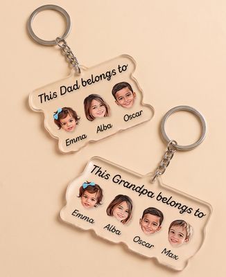 Key ring This dad is part of the "Personalized Faces" collection - Gifts for Dad