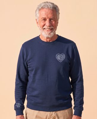 Sudadera de hombre Corazón Abuelo bordado a mano y los nombres de los niños en la manga - El regalo del abuelo
