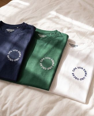 T-Shirt für Männer Opa mit kreisförmigen Vornamen - Geschenk Opa, Geschenke Oma