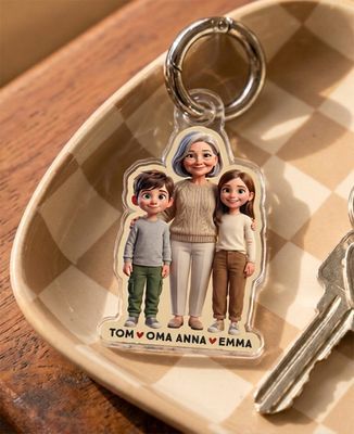 Schlüsselanhänger Oma und ihre Enkelkinder - Geschenke Oma
