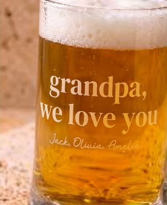 Beer mug "Grandpa, we love you" and names engraved - Aperitif, Papy's gift