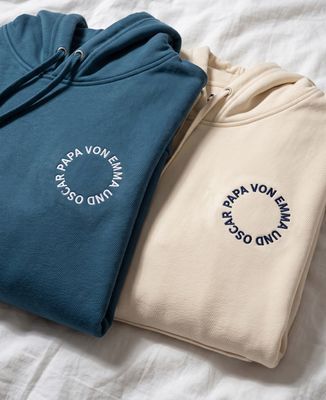 Hoodie Männer Papa mit kreisförmigen Vornamen - Papa-Geschenke, Geschenke Mama
