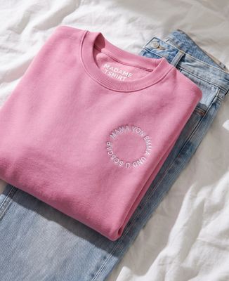 Sweatshirt Frau Mama mit kreisförmigen Vornamen - Papa-Geschenke, Geschenke Mama