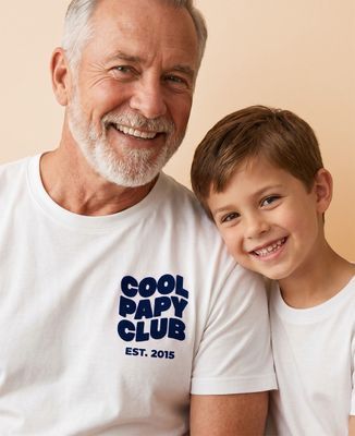 Cool Papy club et prénoms sur la manche (Velours)