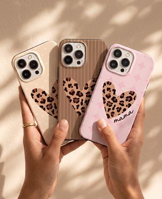 Smartphone-Hülle Personalisiertes „Coeur Léopard Mama“
