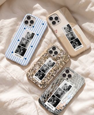 Smartphonehoesje Polaroid en modebackground - Geschenken voor mama, Mijn foto's toevoegen, Cadeaus voor koppels, Cadeaus voor koppels