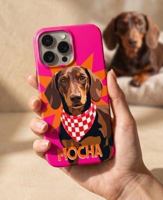 Cover smartphone Animale in stile pop art e foulard a scacchi - Animali