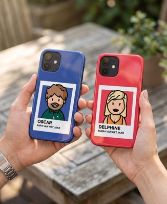 Smartphone-Hülle Figur eines Erwachsenen im Vintage-Stil - Papa-Geschenke, Geschenke Mama, Geschenke für Paare, Geschenke Paar Frau, Geschenke Paar Mann