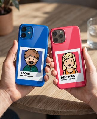 Smartphone case Vintage-style adult figurine - Gifts for Dad, Mom's gifts, Couple gifts, Woman Couple Gifts, Gifts for Couples