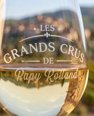 Verre à vin Les grands crus de Papy personnalisés - Apéro, Cadeaux Papy, Mariage