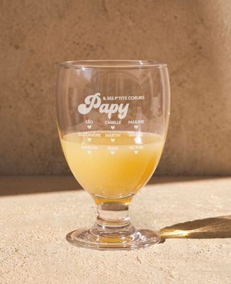 Verre à pastis Papy et ses petits coeurs gravé - Apéro, Cadeaux Papy